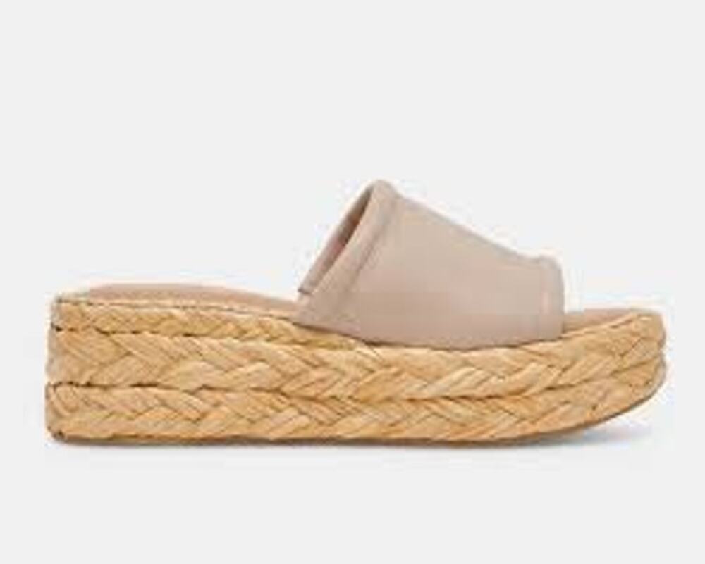 Dolce Vita Chavi Platform Slide Sandals Sand Leather 8.5